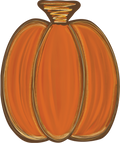 Pumpkin Single Distressed Orange
