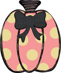Pumpkin Single Pink Polka Dot with Bow
