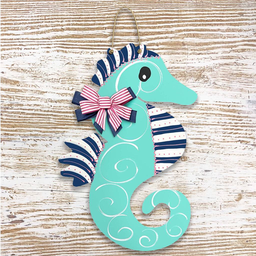 Seahorse Navy & White