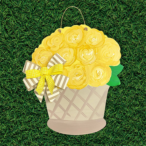 Yellow Rose Tan Pot