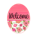 Welcome Pink Oval