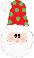 Santa Head Red and Green Hat