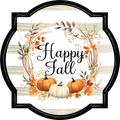 Square Round Happy Fall