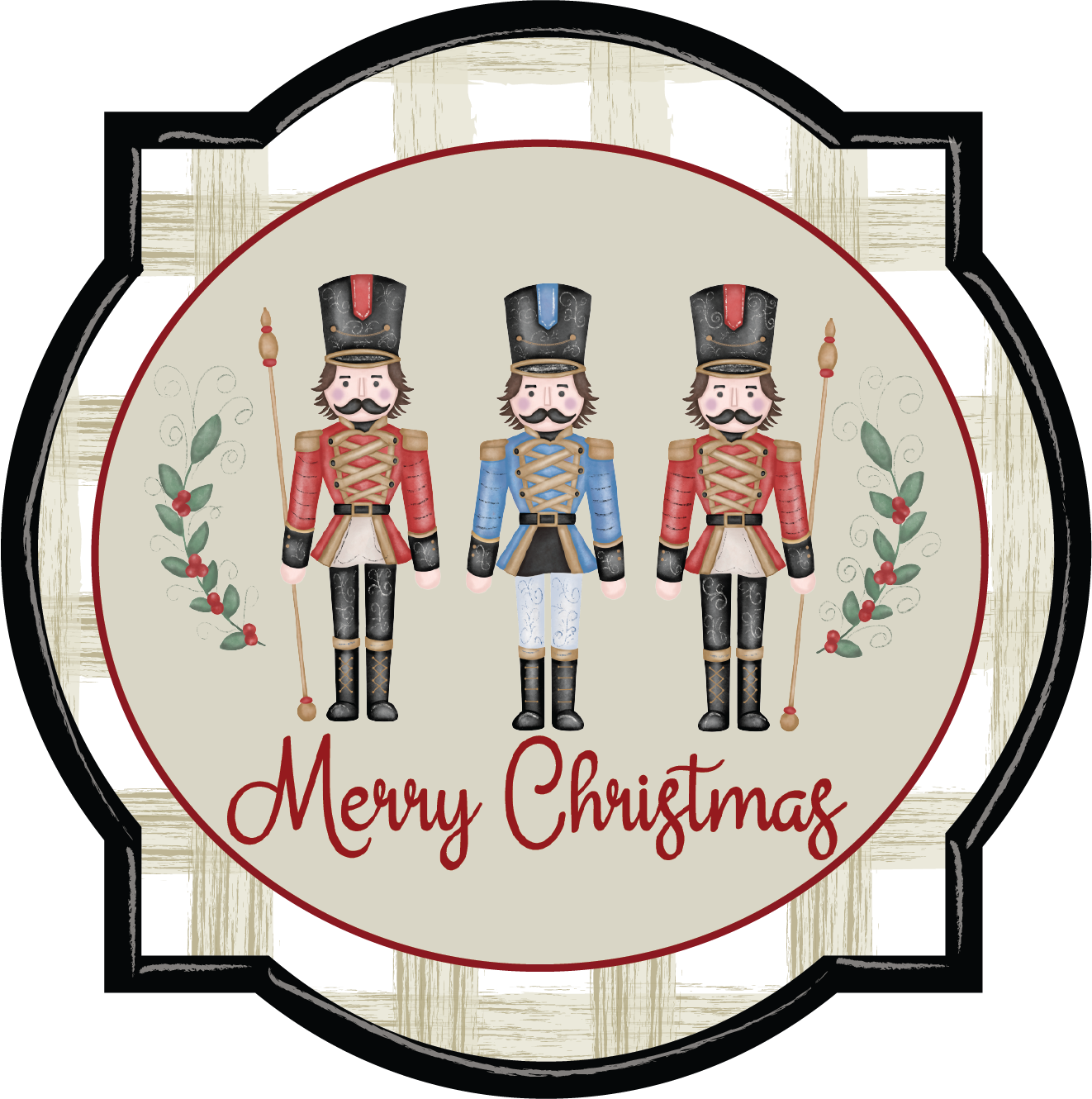 Nutcracker Square Round Traditional