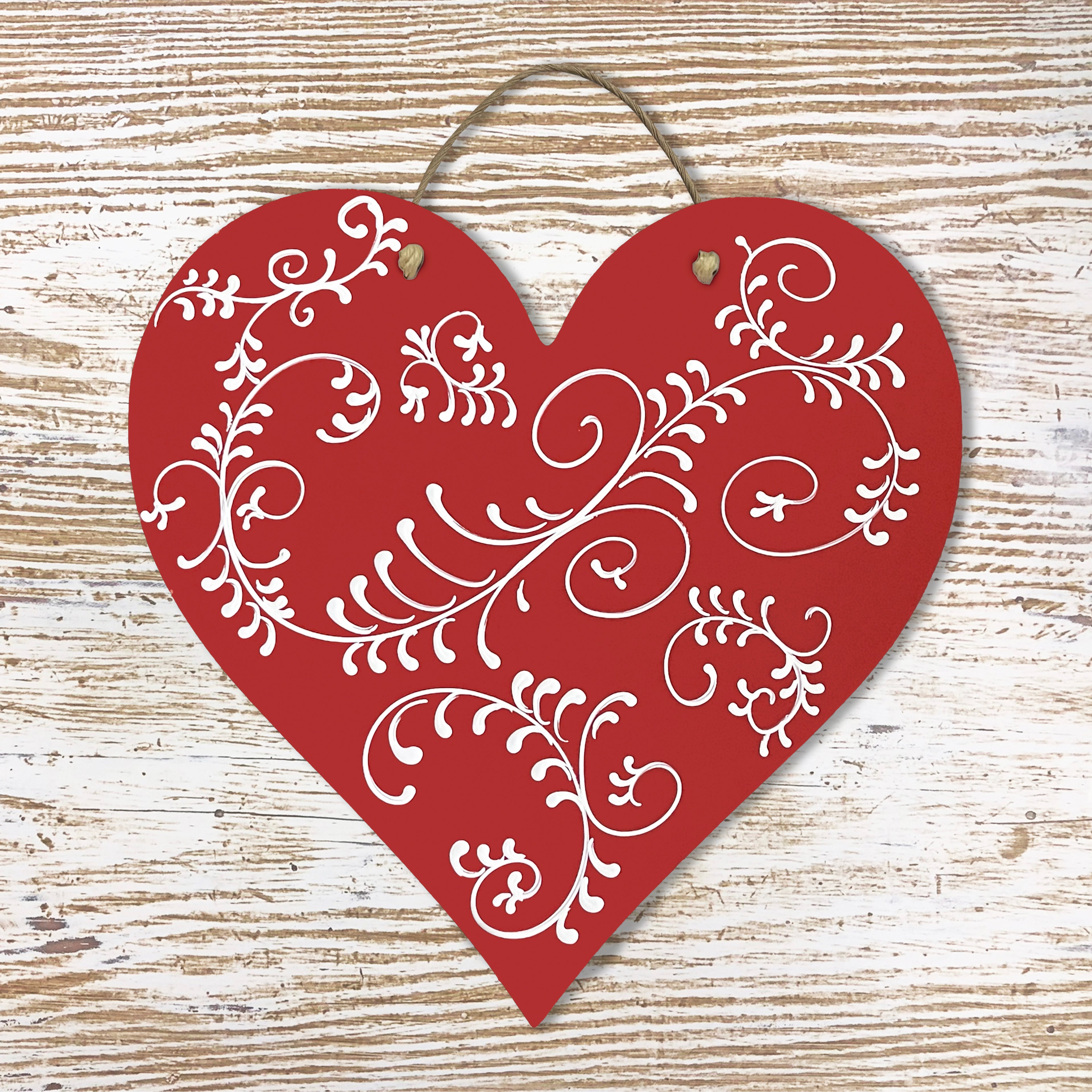 Whimsical Filigree Heart Door Hanger