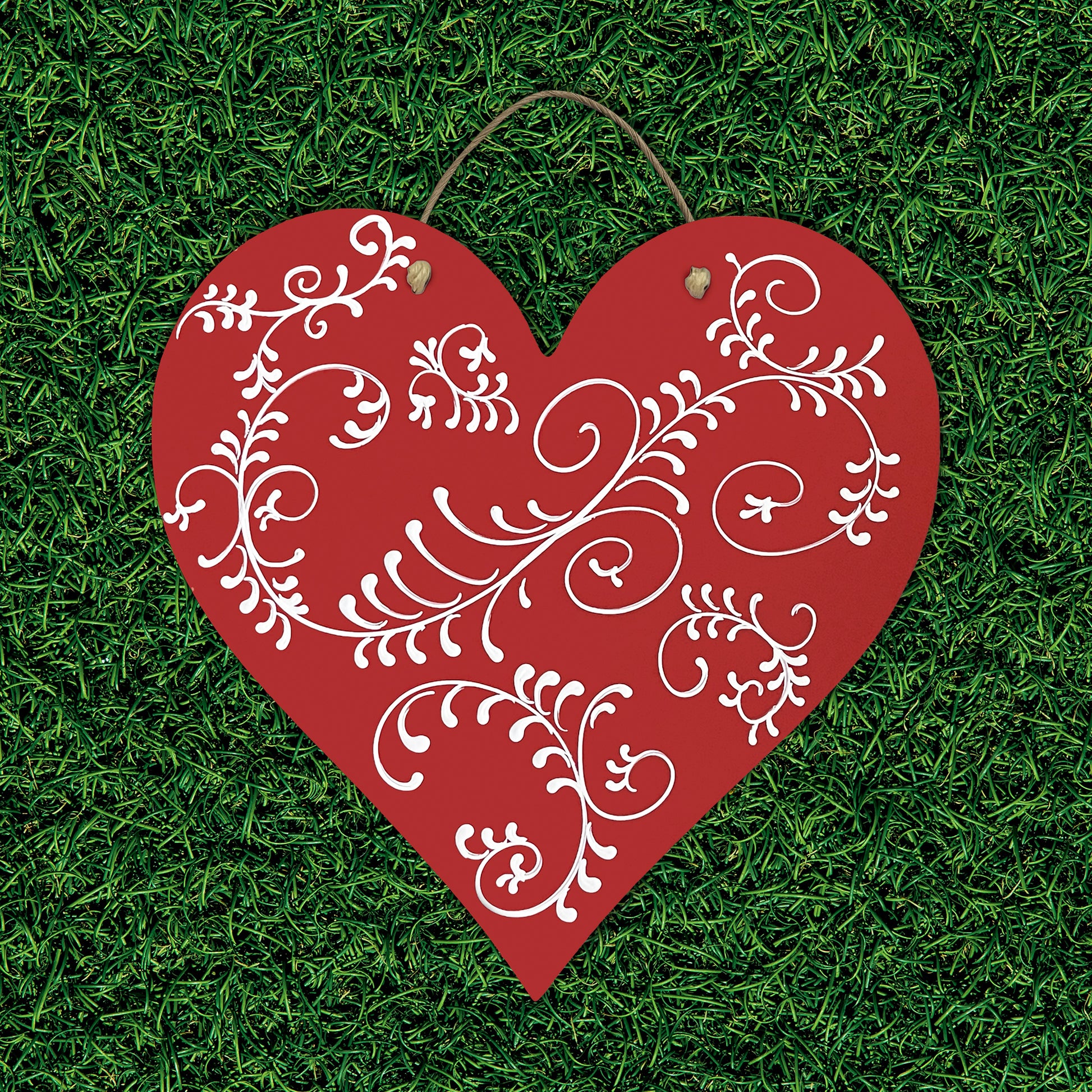 Whimsical Filigree Heart Door Hanger