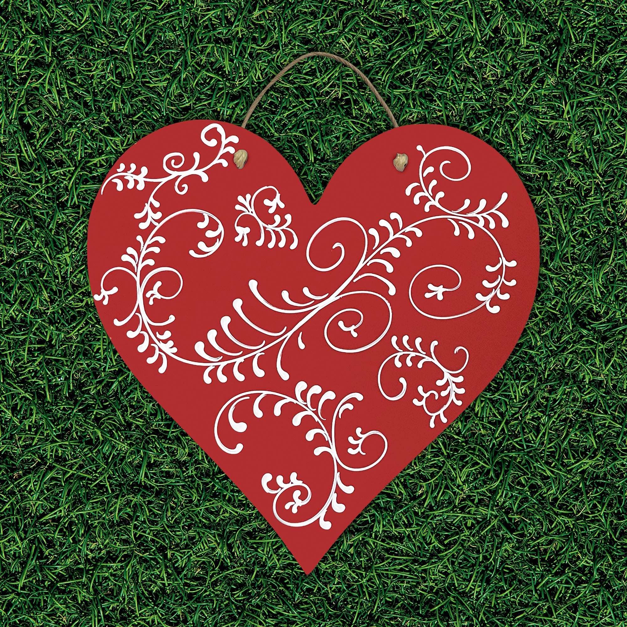 Whimsical Filigree Heart Door Hanger