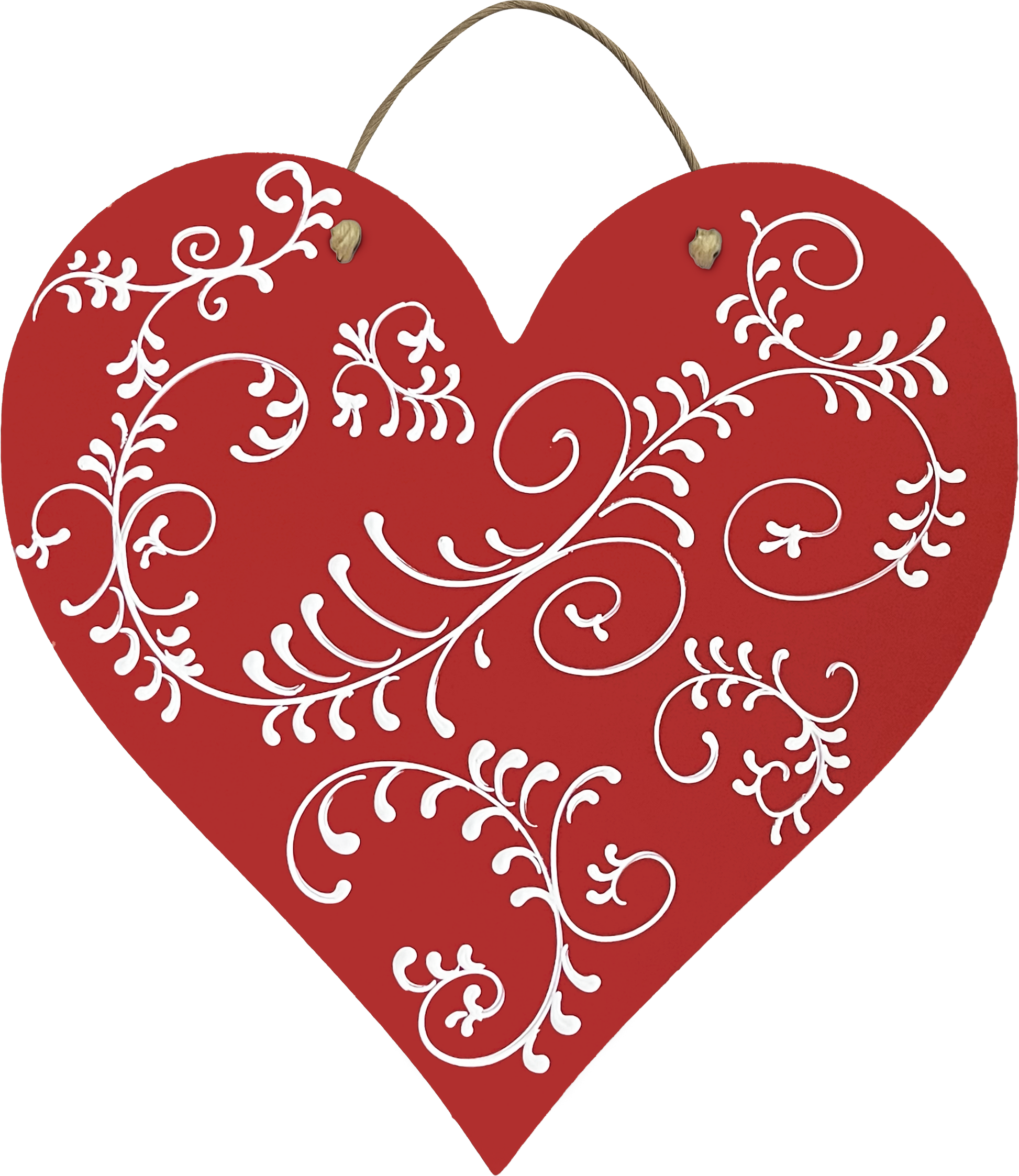 Whimsical Filigree Heart Door Hanger