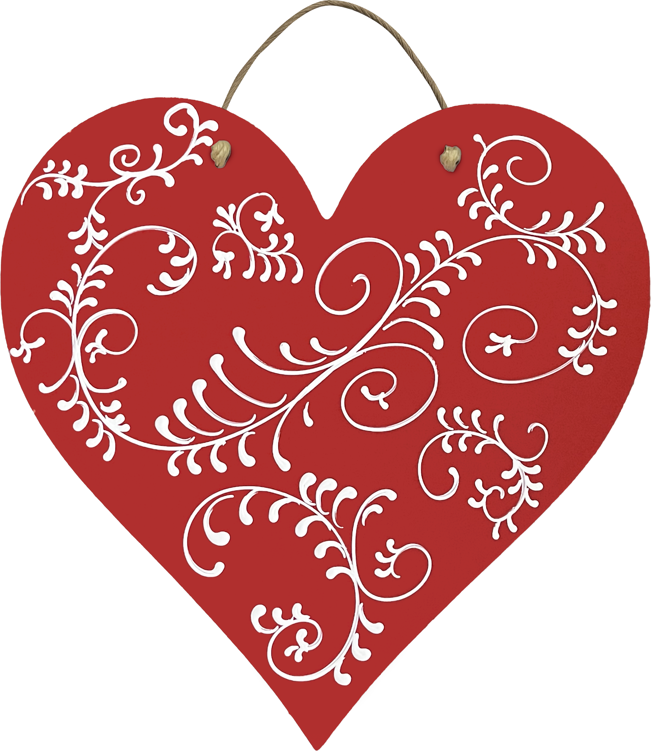 Whimsical Filigree Heart Door Hanger