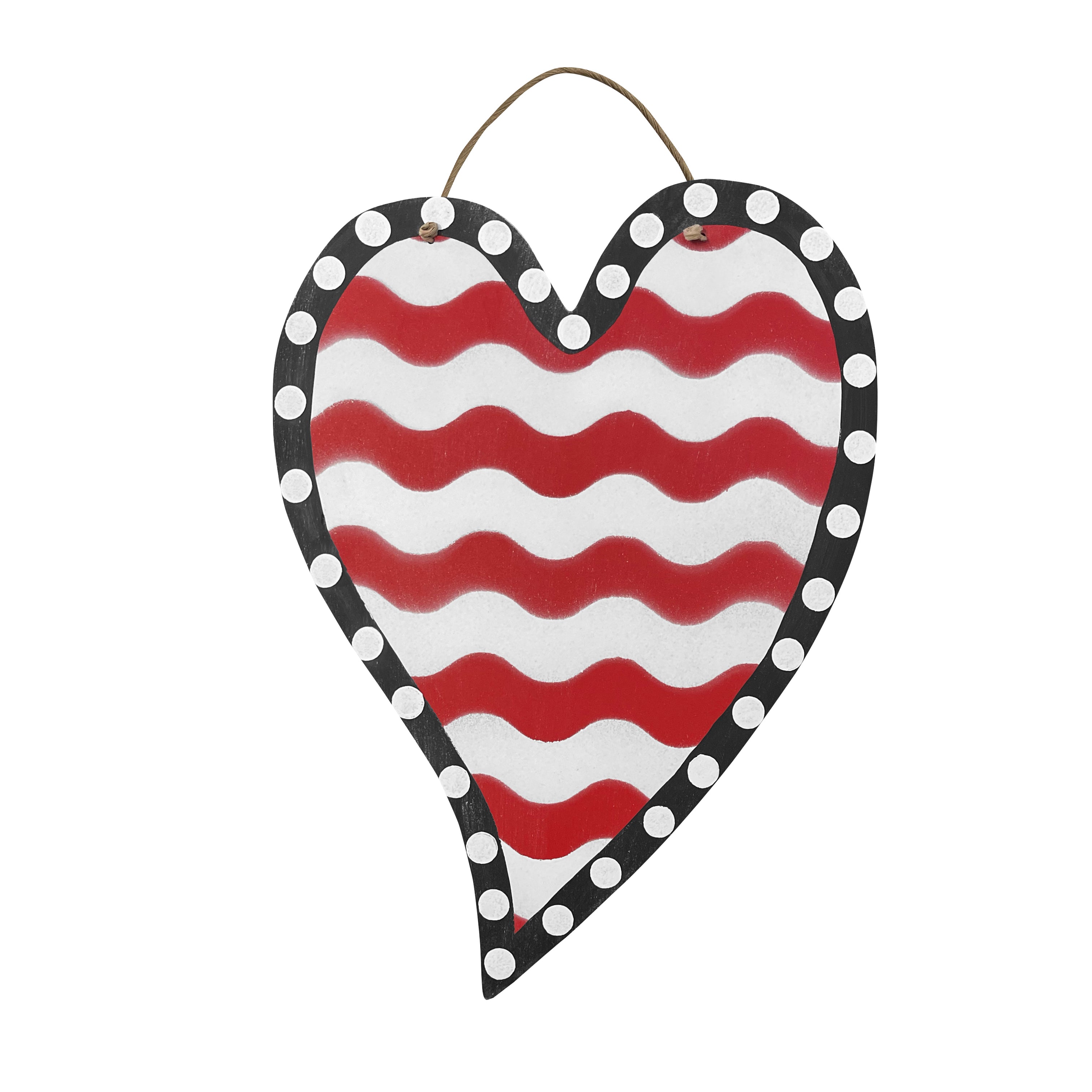 Whimsical Chevron Heart Door Hanger