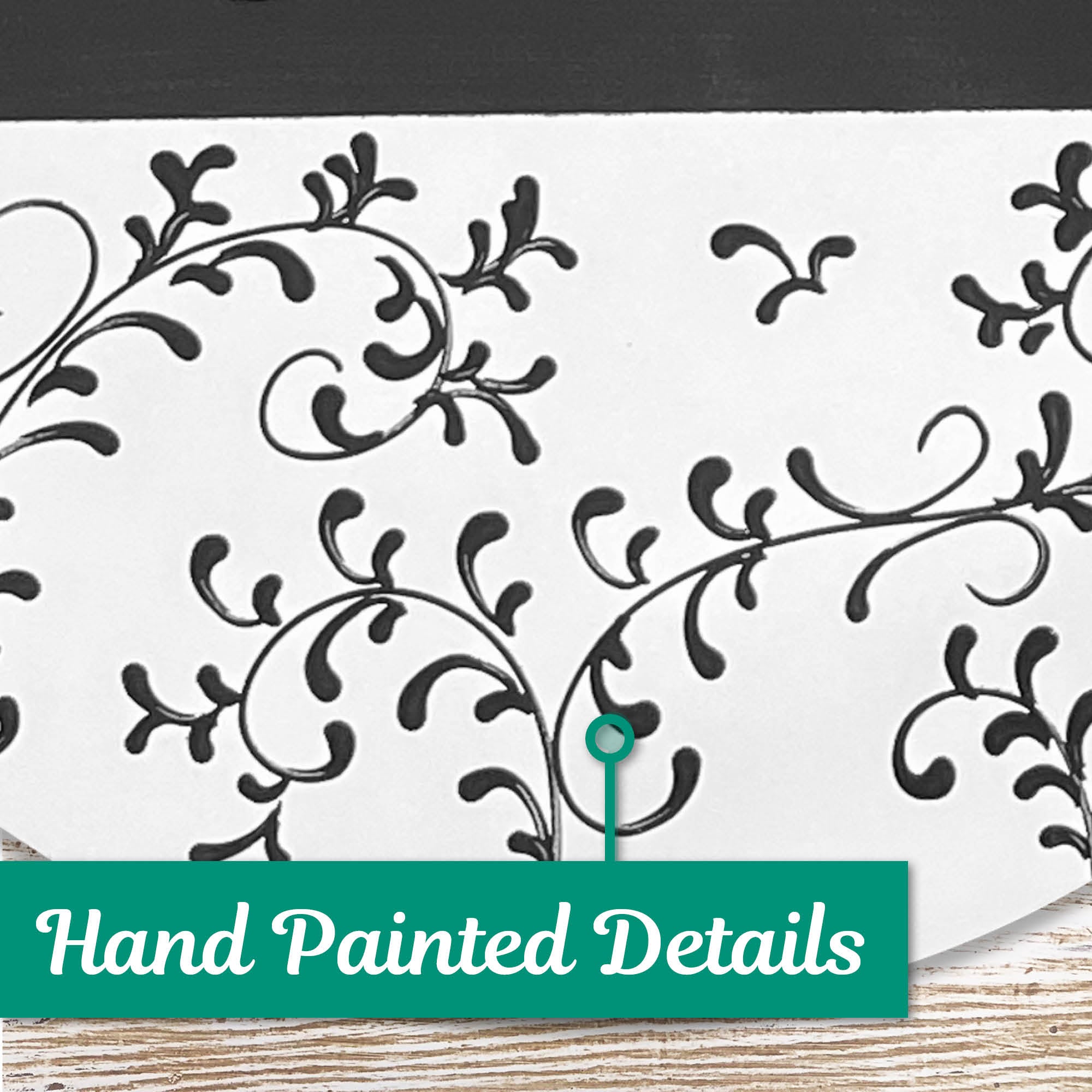 Welcome Oval Black White