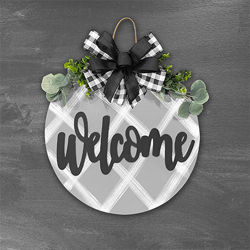 Welcome CrissCross Gray White