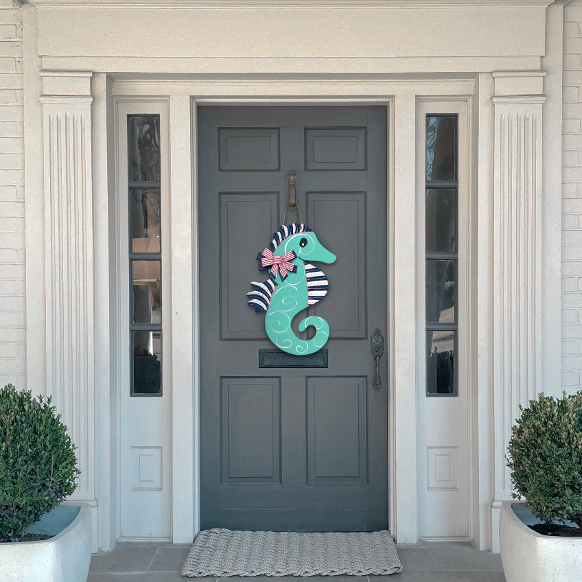 Seahorse Navy & White