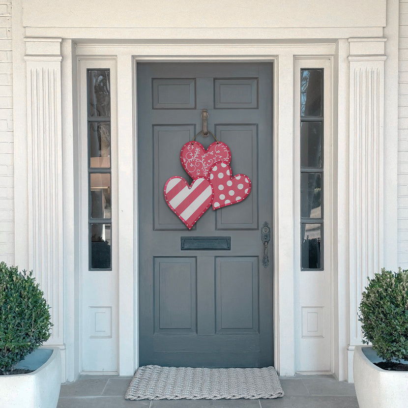 Pink & White Heart Trio