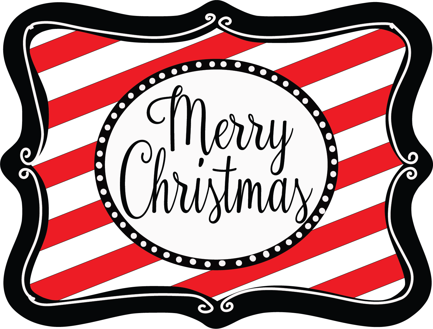 Christmas Whimsical 1621- Merry Christmas Stripe
