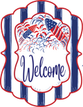 Whimsical Sign Fireworks - Welcome