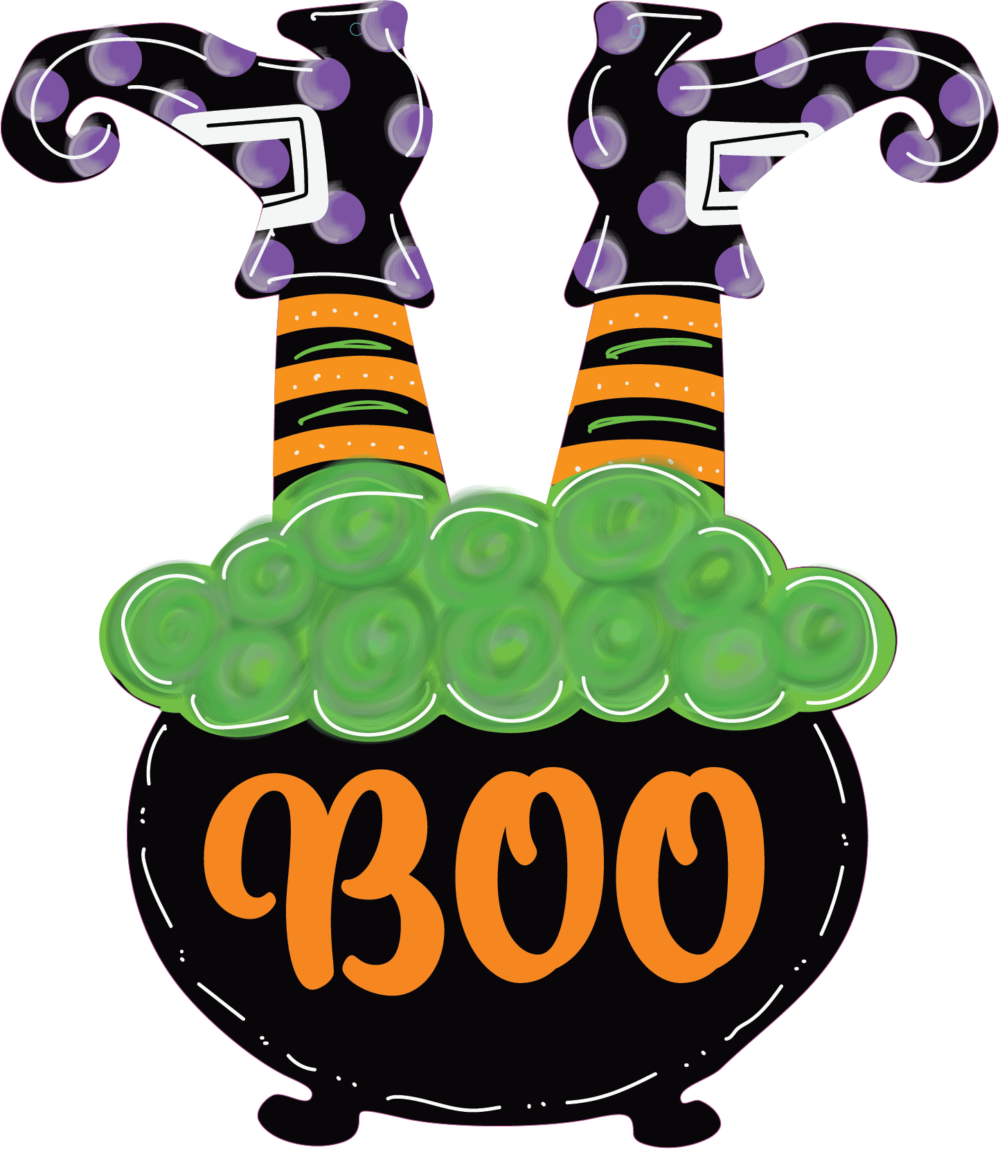 Witches Feet Cauldron - BOO